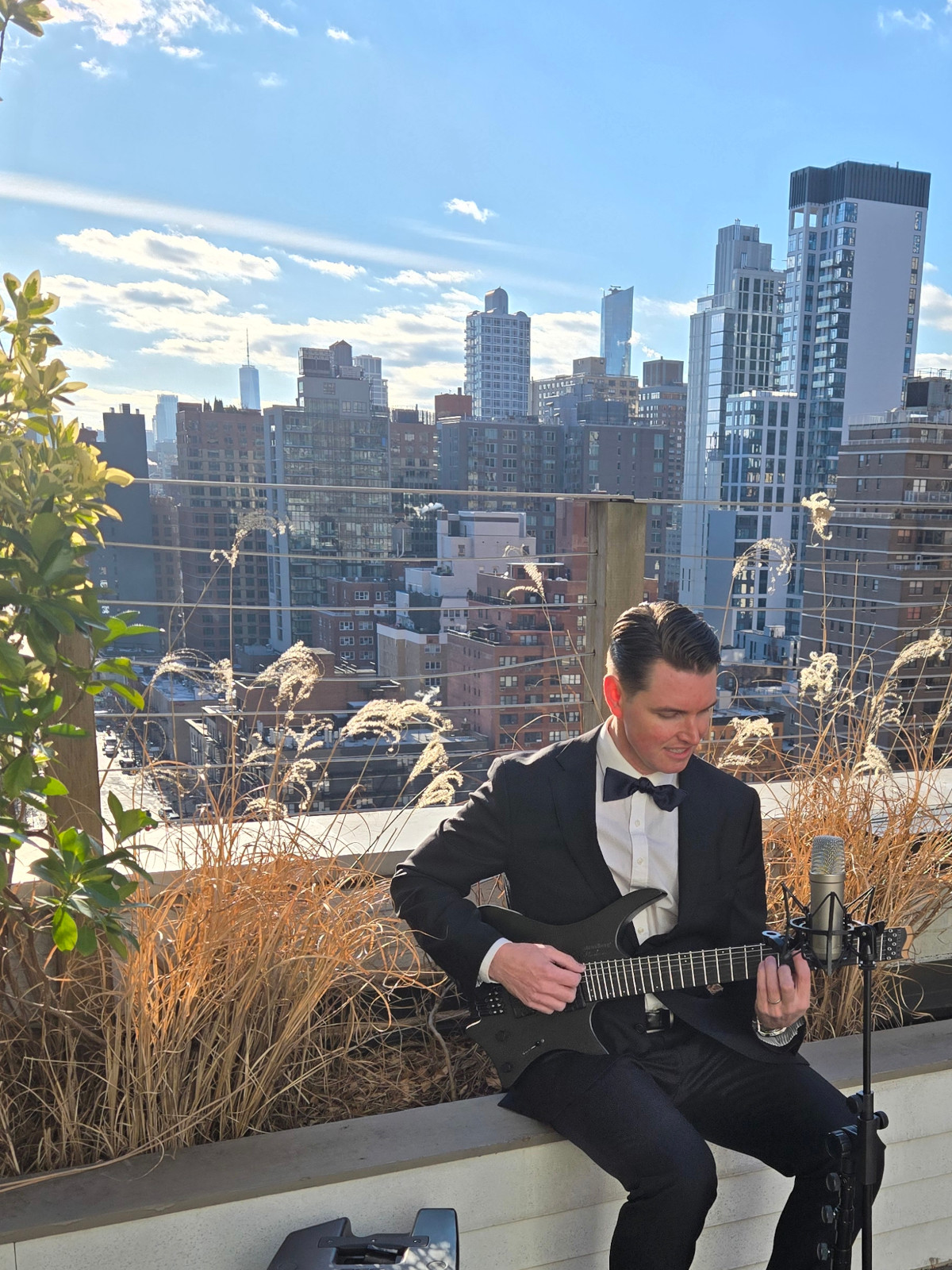 Black Tie performance on the rooftop
